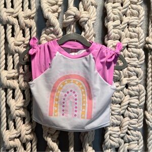 Cat & Jack Pink and Rainbow Rashguard